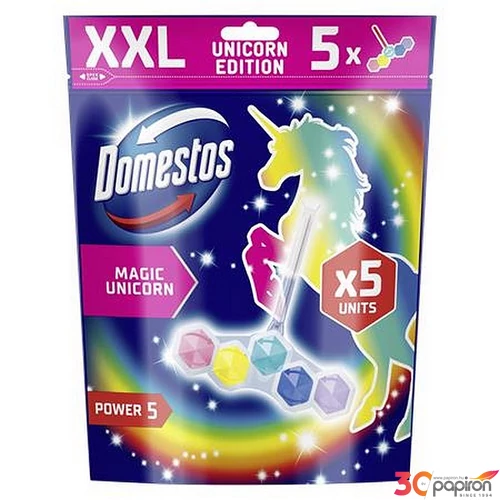 WC frissítő blokk 5db-os DOMESTOS Power 5 unikornis