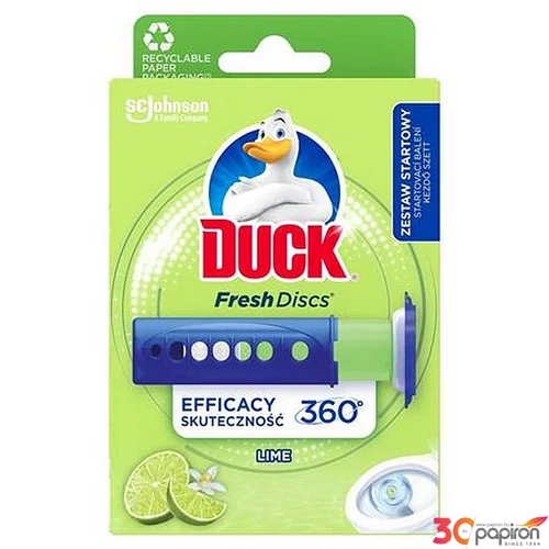 WC tisztító korong adagolóval 36ml DUCK Fresh Discs lime 