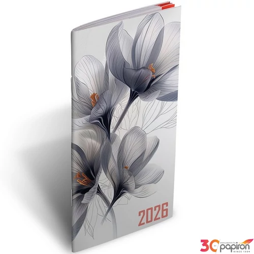 Zsebnaptár 2026 2heti 8011-52 irka szirmok Realsystem 2026 kollekció!