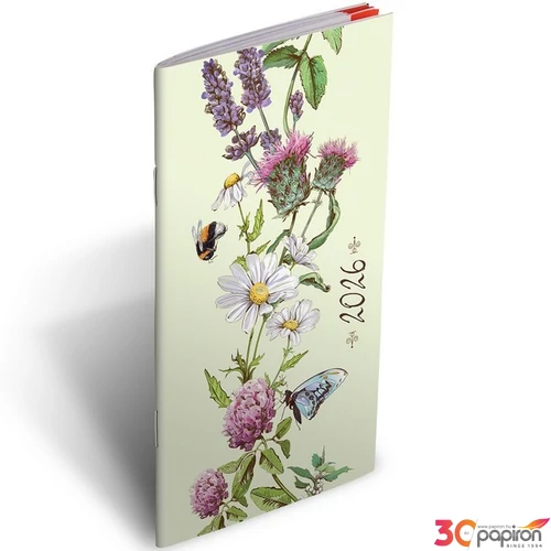 Zsebnaptár 2026 2heti 8011-57 zsebirka herbárium Realsystem 2026 kollekció!