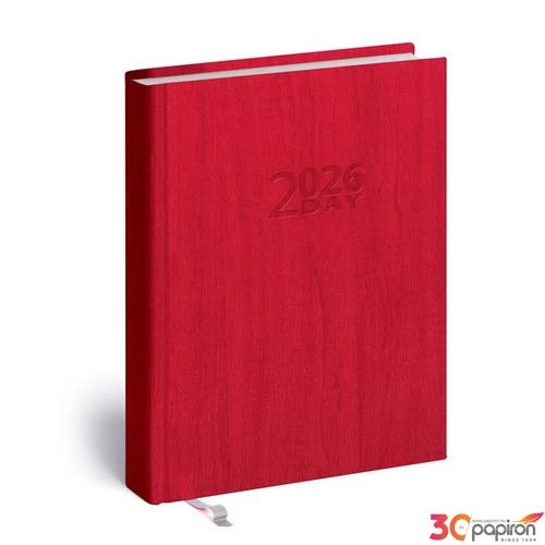 Zsebnaptár B/6 2026 kétnapi 5441-09 2-Day piros Realsystem 2026 kollekció!