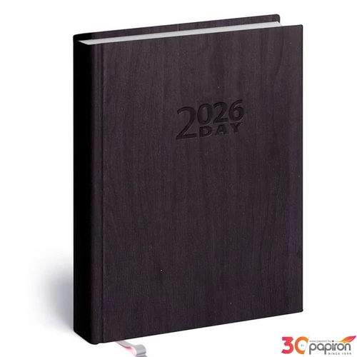 Zsebnaptár B/6 2026 kétnapi 5441-01 2-Day grafit Realsystem 2026 kollekció!
