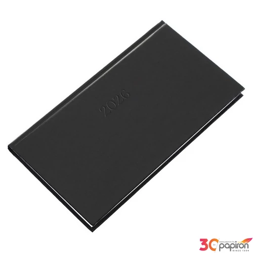 Zsebnaptár fekvő 2026 5711-01 STANDARD fekete Realsystem 2026 kollekció!