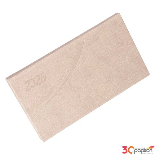 Zsebnaptár fekvő 2026 Fashion 5700-07 drapp Realsystem 2026 kollekció!