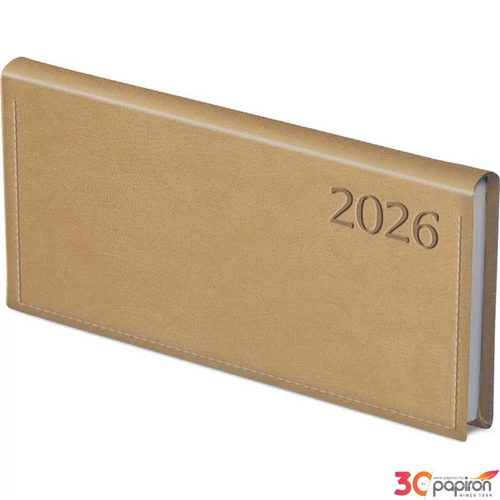 Zsebnaptár Traditional 2026 T030 Zseb Heti Bézs Toptimer 2026 kollekció!
