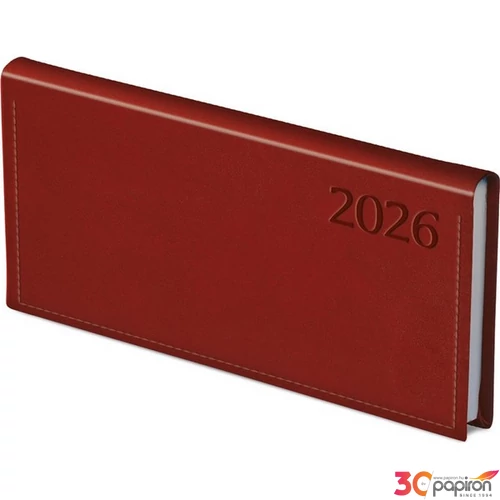 Zsebnaptár Traditional 2026 T030 Zseb Heti Bordó Toptimer 2026 kollekció!