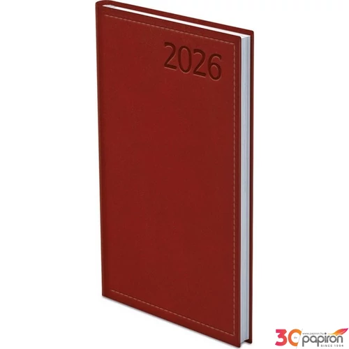 Zsebnaptár Traditional 2026 T035 Zseb Heti Bordó Toptimer 2026 kollekció!