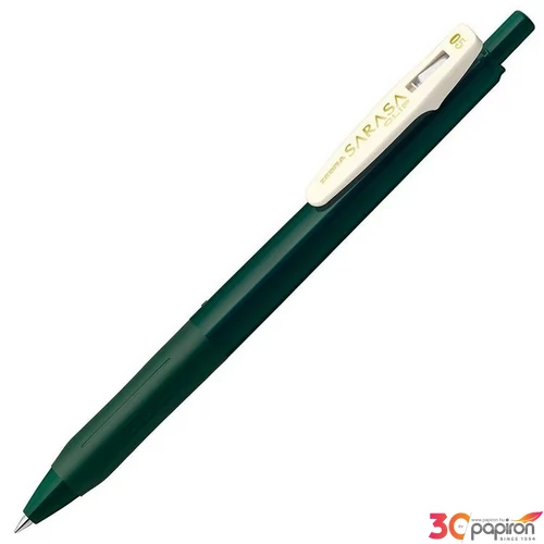 Zseléstoll 0,33 mm nyomógombos ZEBRA "Sarasa Clip Vintage" zöldesfekete
