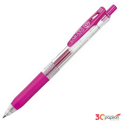 Zseléstoll 0,33mm Zebra nyomógombos, Sarasa Clip, magenta
