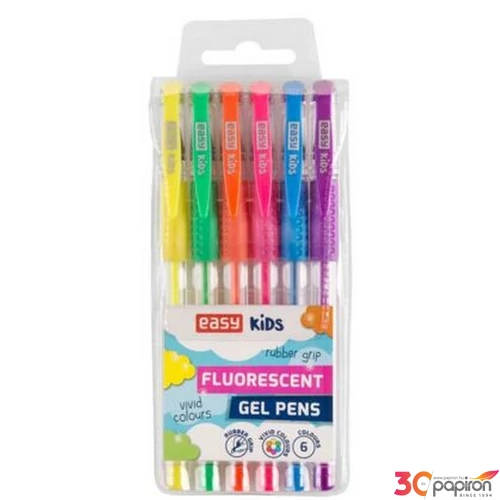 Zseléstoll Easy kids Fluo neon 6 szín/set 