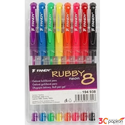 Zseléstoll Fandy neon Rubby, 8szín/set 
