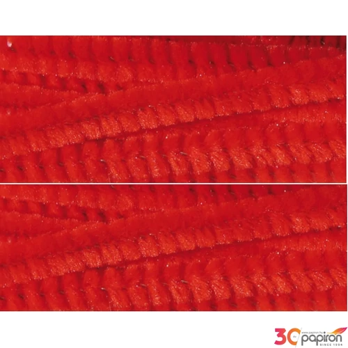 Zsenília 6mm intenzív piros 6x300mm, 10db/csomag
