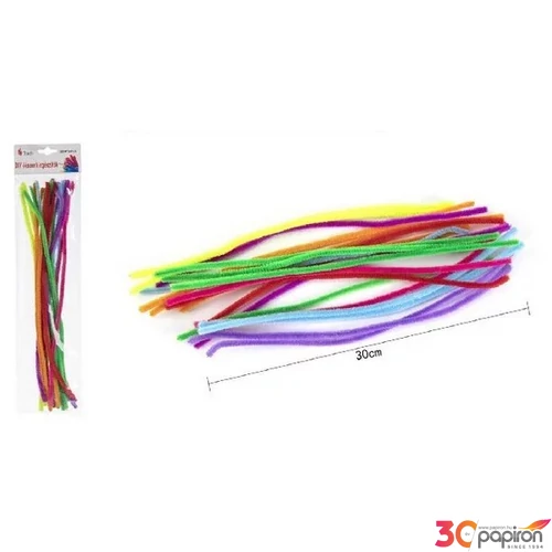 Zsenília drót 30cm vegyes szín 8féle szín,  20 szálas Torch F22371