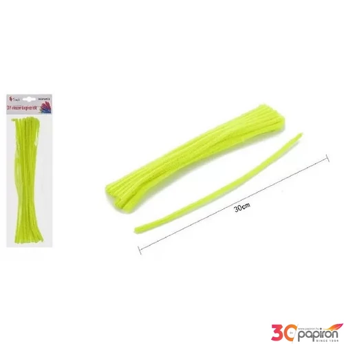 Zsenília drót 30cm 20db-os citromsárga 25