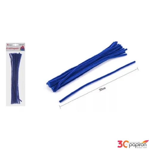 Zsenília drót 30cm 20db-os királykék 25