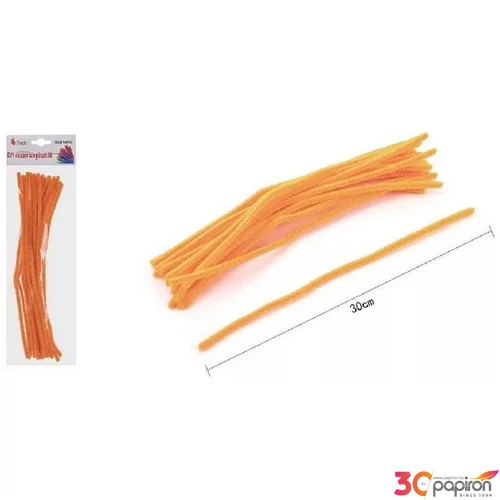 Zsenília drót 30cm 20db-os narancssárga 25