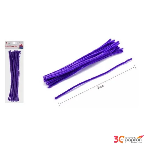 Zsenília drót 30cm 20db-os s.lila 25
