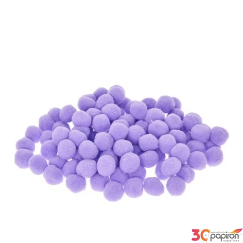 Zsenília golyó 2cm műszálas, lila (kb. 25db/csomag)