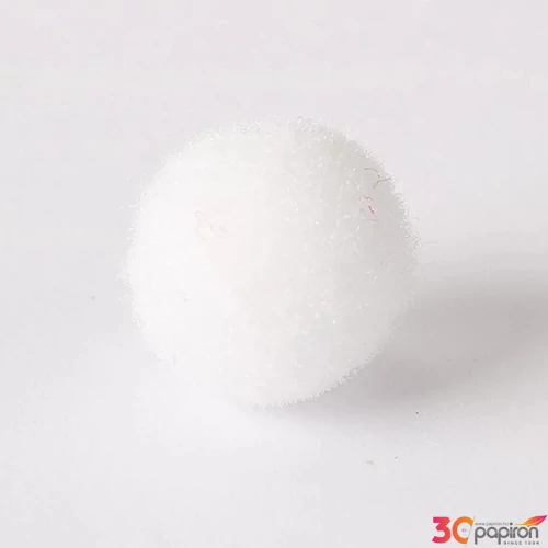 Zsenília pompon fehér 1 cm, 100 db / csomag