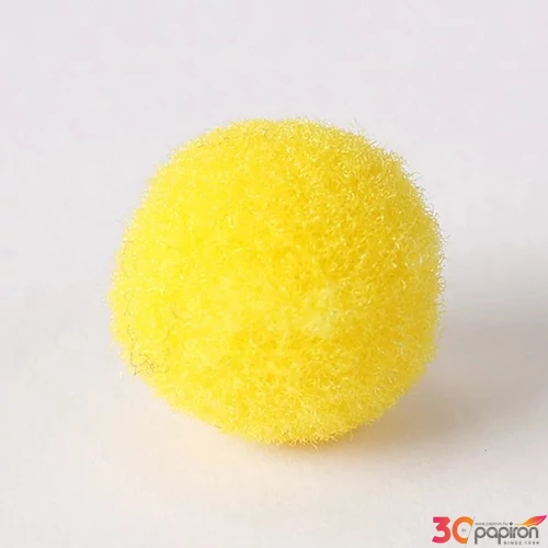 Zsenília pompon mustársárga 1 cm, 100 db / csomag
