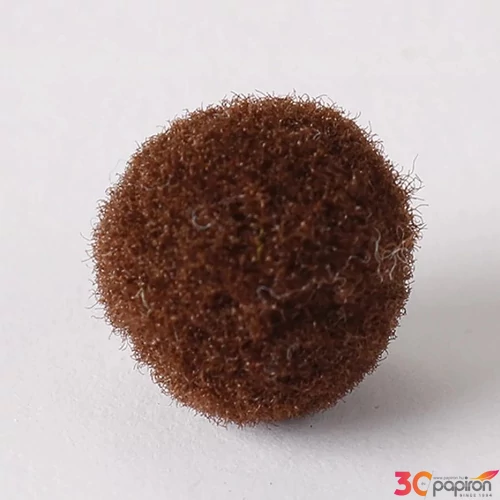 Zsenília pompon sötétbarna 1 cm, 100 db / csomag