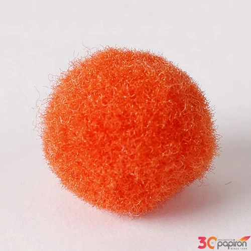 Zsenília pompon sötétnarancs 1 cm, 100 db / csomag