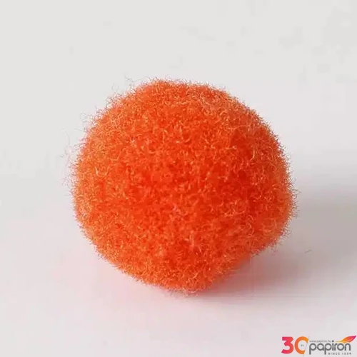 Zsenília pompon sötétnarancs 2 cm, 100 db / csomag