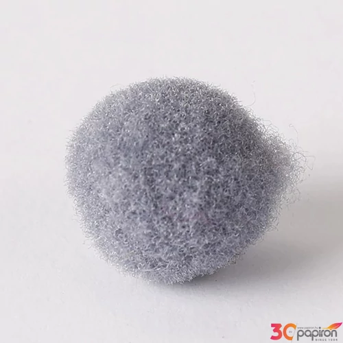 Zsenília pompon sötétszürke 2 cm, 100 db / csomag