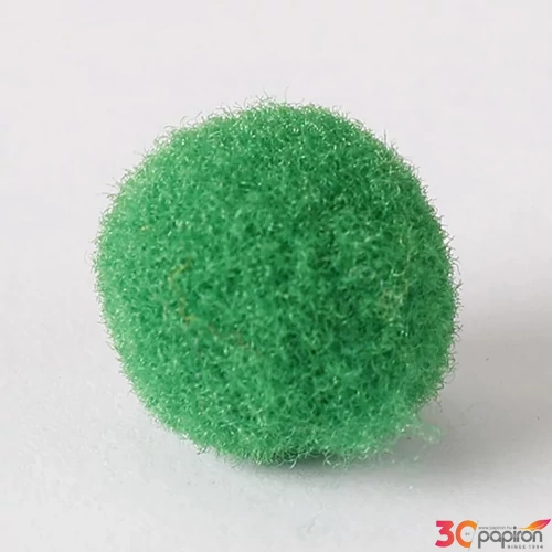 Zsenília pompon sötétzöld 1 cm, 100 db / csomag