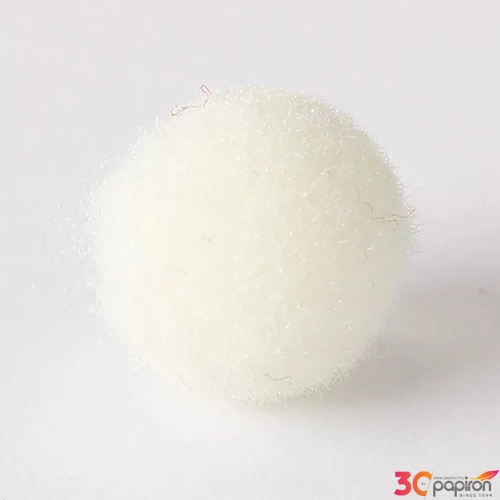Zsenília pompon világos bézs 2 cm, 100 db / csomag
