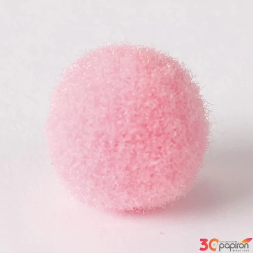 Zsenília pompon világos rózsaszín 2 cm, 100 db / csomag