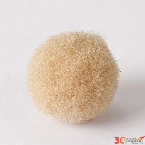 Zsenília pompon világosbarna 2 cm, 100 db / csomag