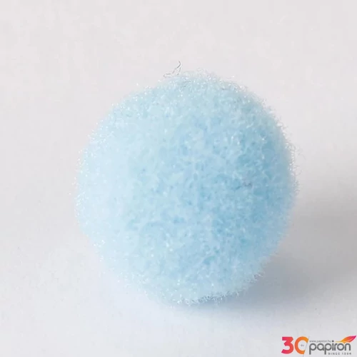 Zsenília pompon világoskék 2 cm, 100 db / csomag