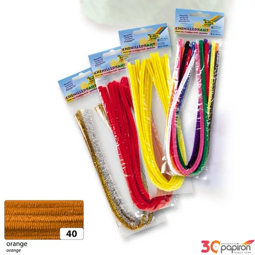 Zsenília szál  Folia 8mmx50cm 10db narancs 