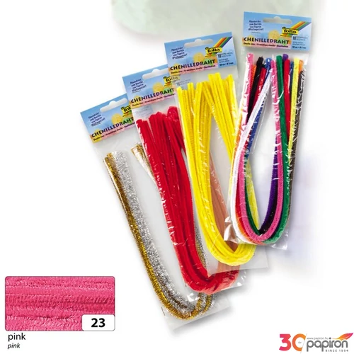 Zsenília szál  Folia 8mmx50cm 10db rózsaszín