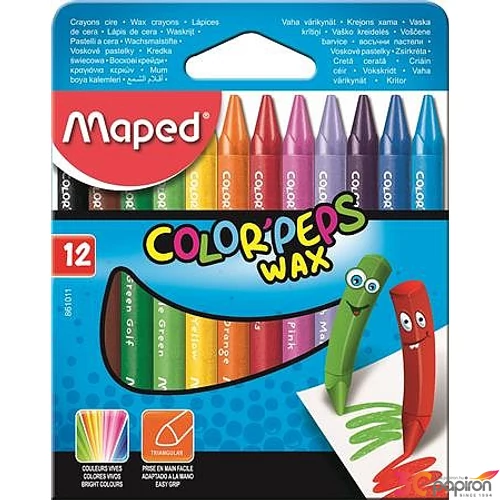 Zsírkréta 12 Maped Color Peps Wax viasz 12színű Írószerek Maped 861011