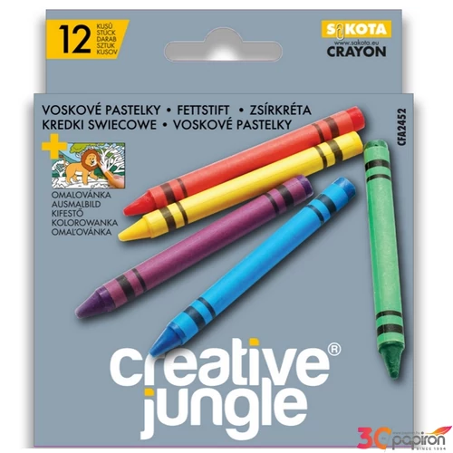 Zsírkréta 12 Kreatív Jungle kerek 