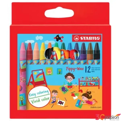 Zsírkréta 12 Stabilo Yippy-wax 12színű Írószerek Stabilo 2812PL