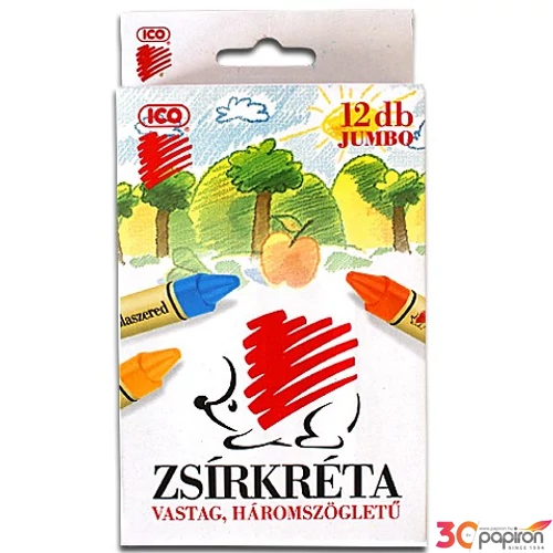 Zsírkréta 12 Süni Jumbo háromszögletű ICO iskolaszer- tanszer