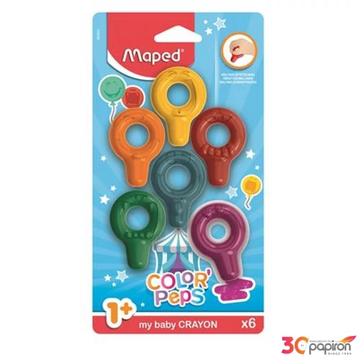 Zsírkréta Maped Color Peps Baby, 6 különböző szín IMA863805