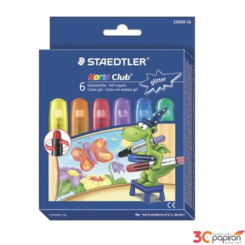 Zsírkréta 6 Staedler Norisz Club zselés csavaros, 6metál szín Írószerek Staedler 2390M C6