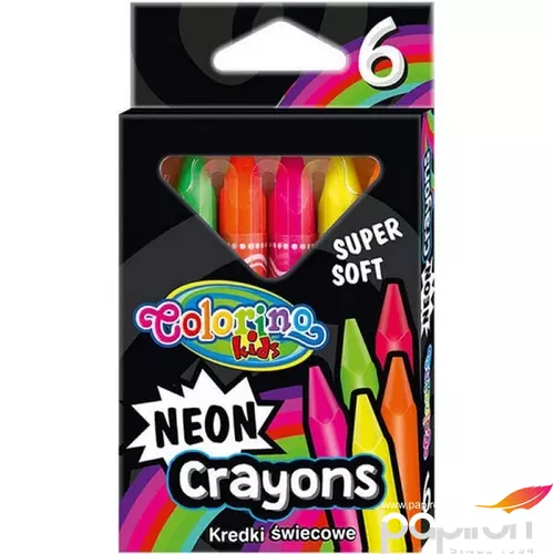Zsírkrétakészlet Colorino neon, extra puha háromszögletű 6 szín
