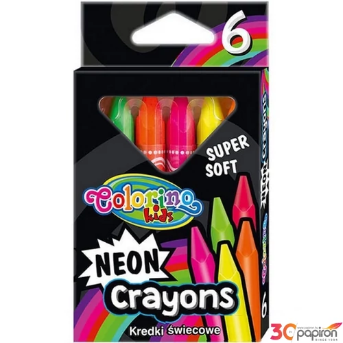 Zsírkrétakészlet Colorino neon extra puha háromszögletű 6 szín
